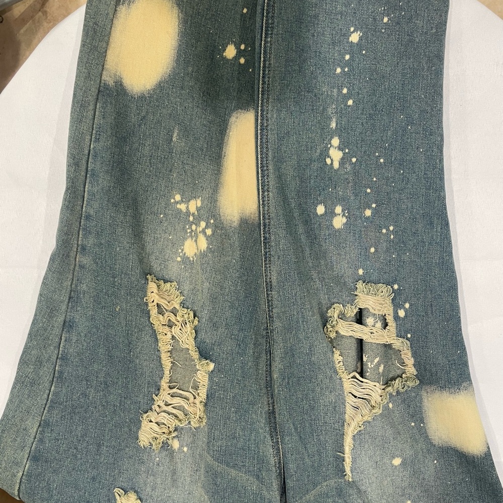 Boohoo Mens Distressed Blue Jeans - Picture 2 of 5